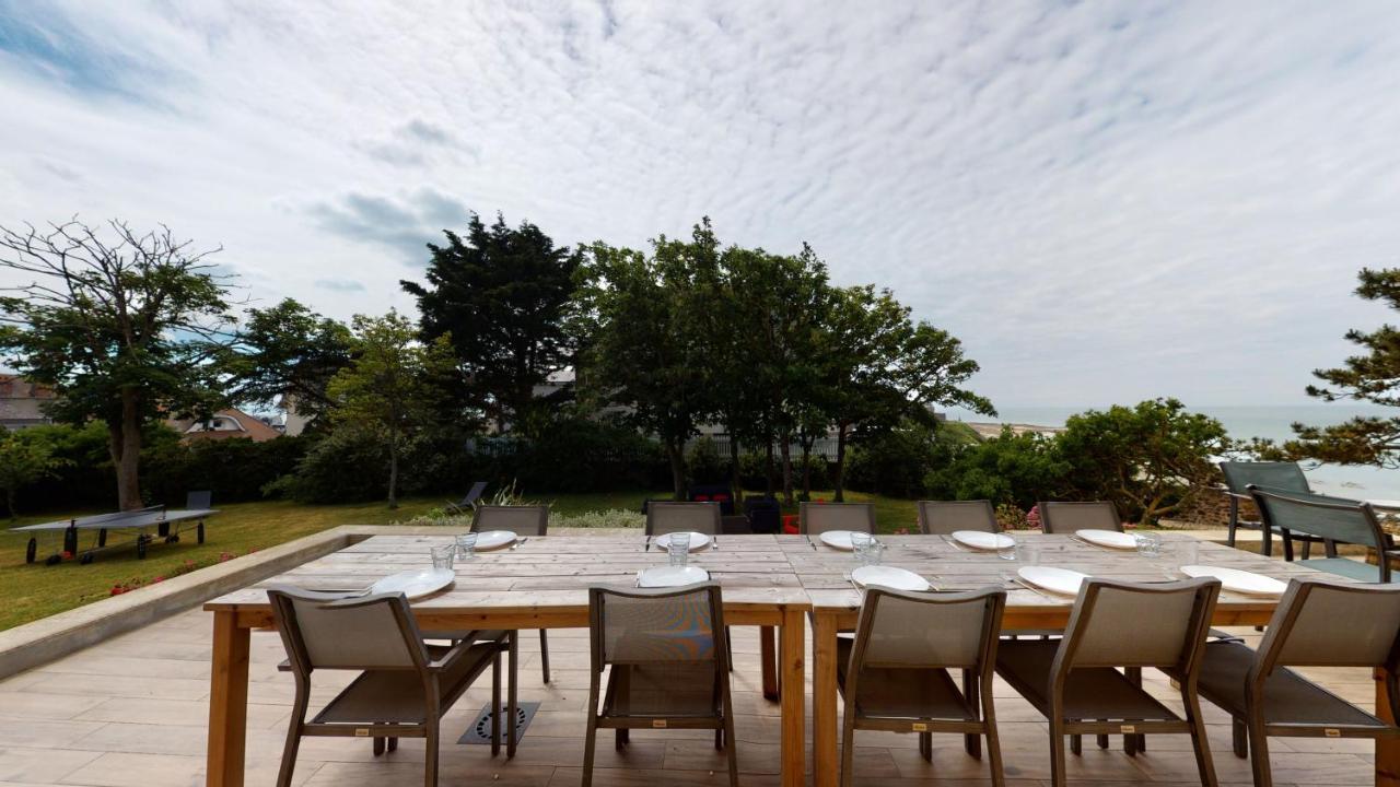 Les Roches Grises, Luxueuse Villa Face Mer, 4Etoiles, Spa Et Jardin Panoramique, Societe La Clef Decamp Granville Exterior foto