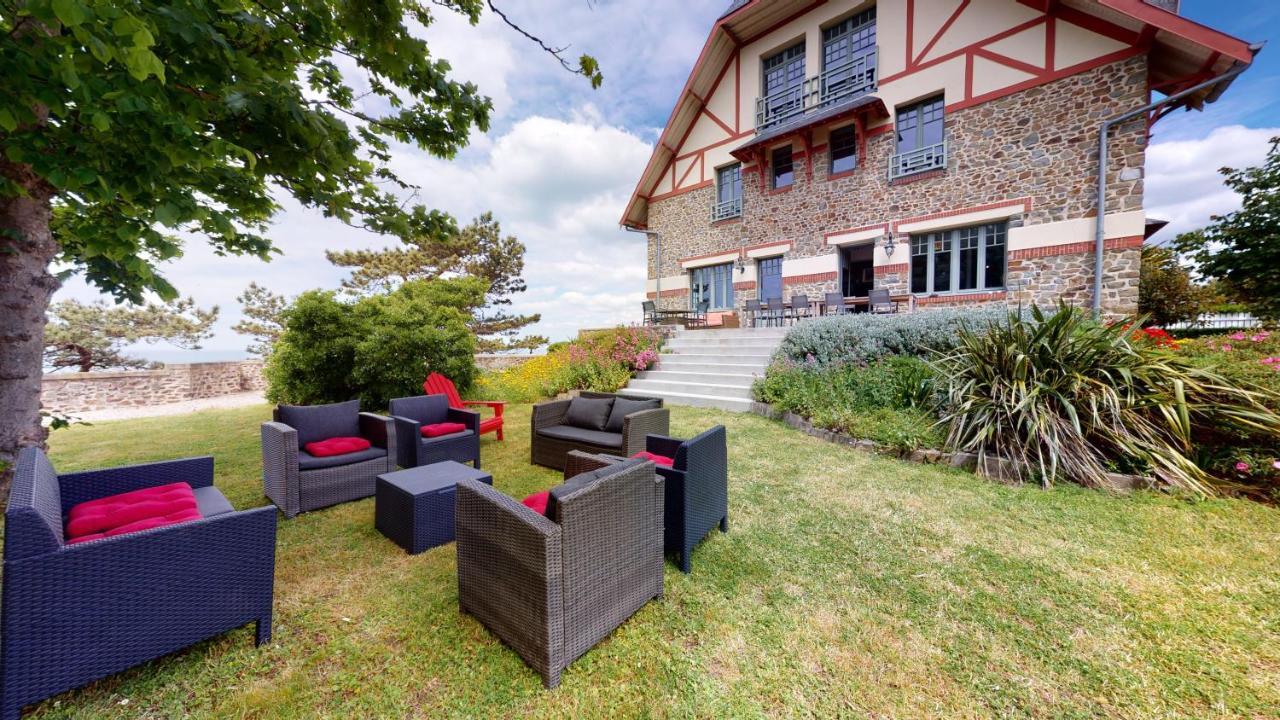 Les Roches Grises, Luxueuse Villa Face Mer, 4Etoiles, Spa Et Jardin Panoramique, Societe La Clef Decamp Granville Exterior foto