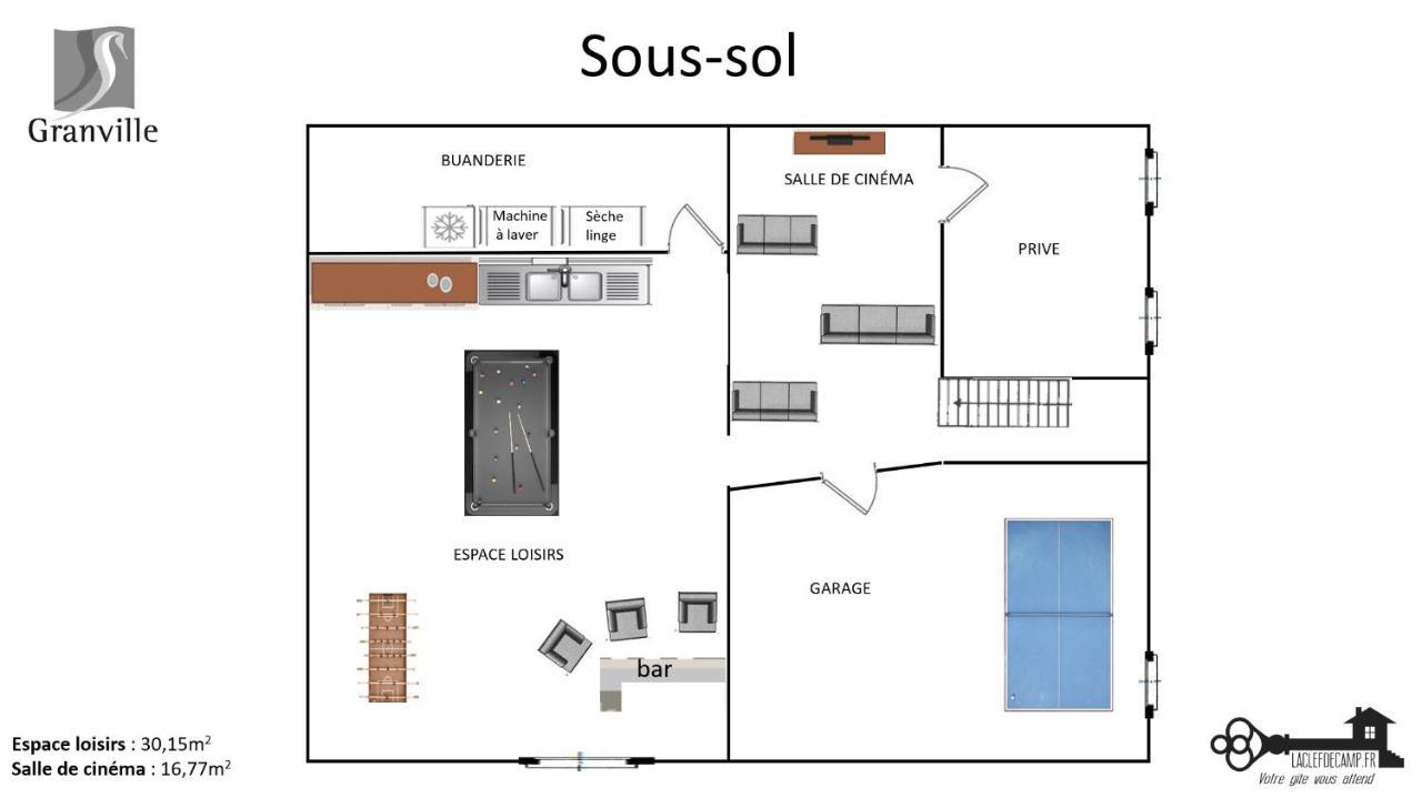 Les Roches Grises, Luxueuse Villa Face Mer, 4Etoiles, Spa Et Jardin Panoramique, Societe La Clef Decamp Granville Exterior foto