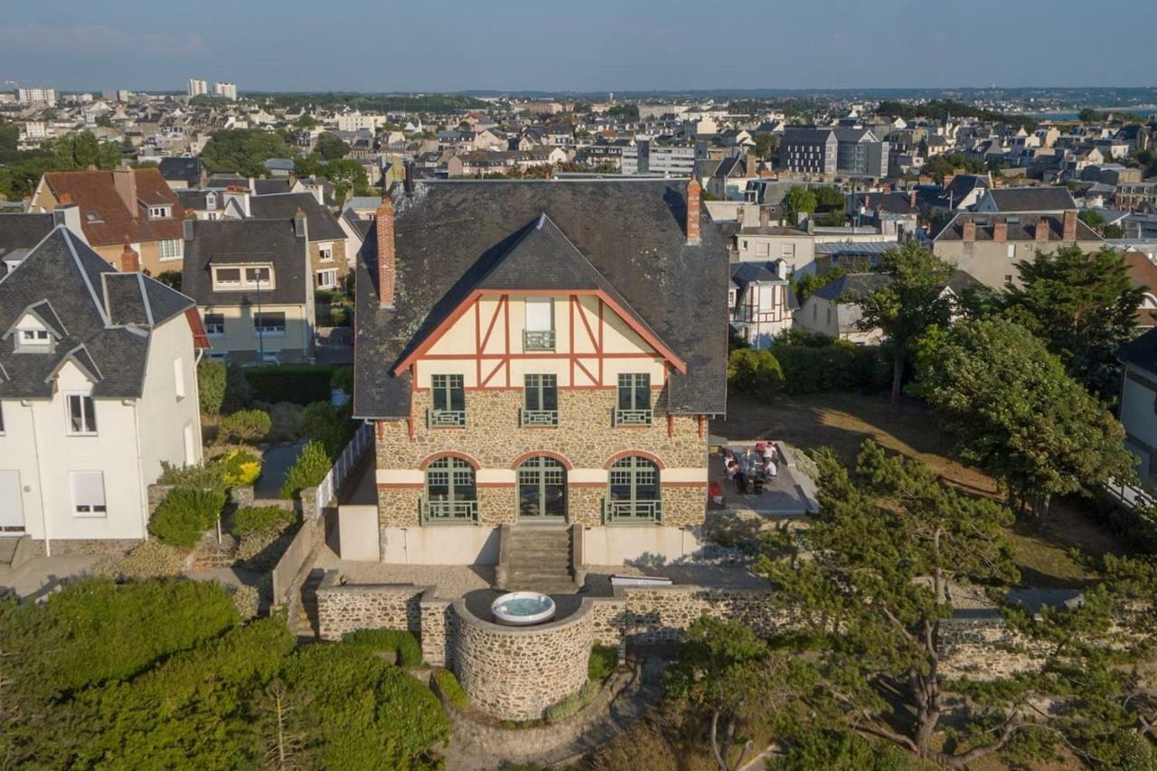 Les Roches Grises, Luxueuse Villa Face Mer, 4Etoiles, Spa Et Jardin Panoramique, Societe La Clef Decamp Granville Exterior foto